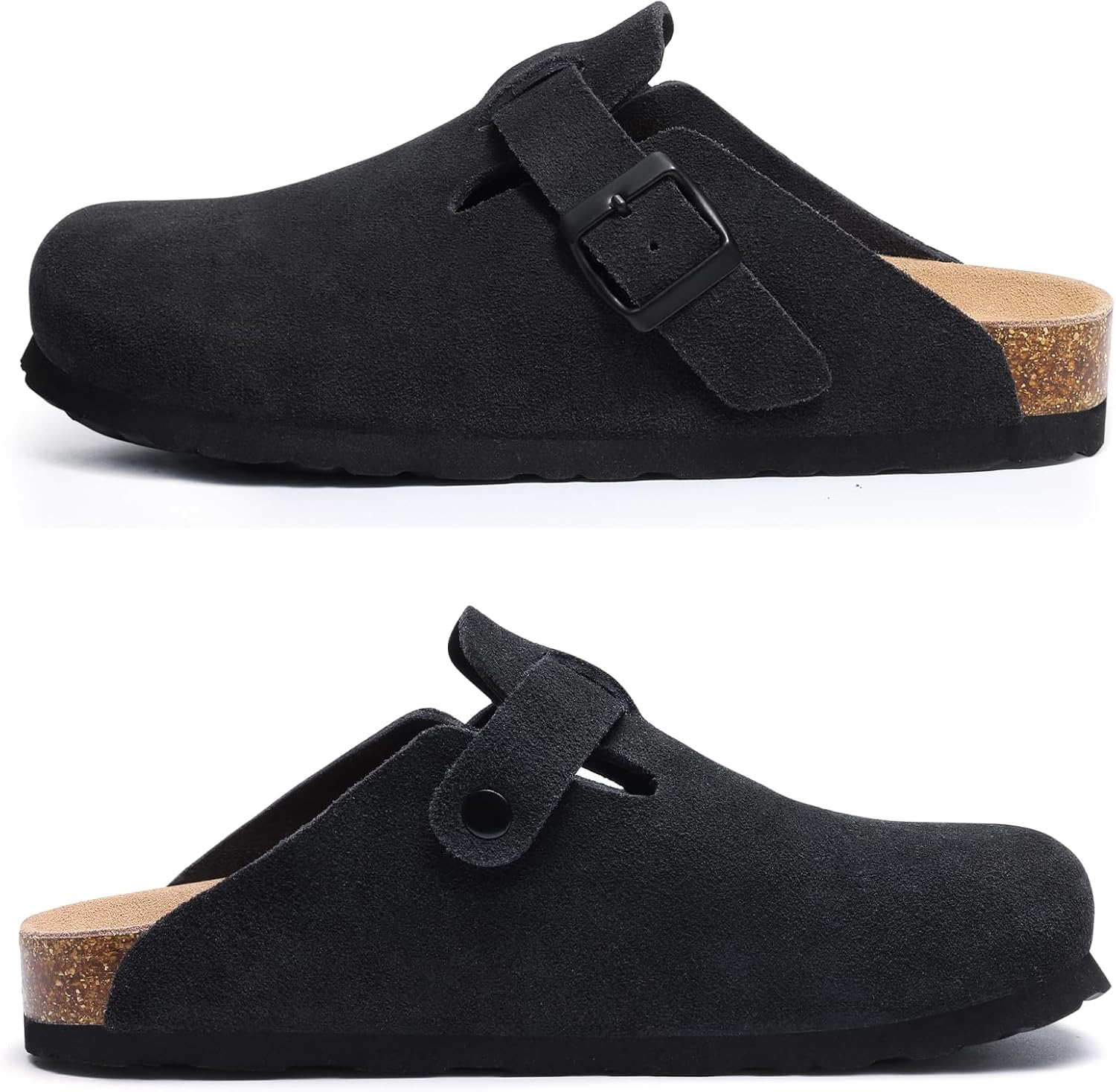 Asgard Genuine Suede Clogs for Women Men Leather Mules Arch Support Potato Shoes with Comfort Cork Footbed - Image 6