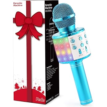 fede karaoke microphone wireless Bluetooth microphone for children funny gifts toy for teenagers girls boys portable ktv speaker recorder for iphone / android / ipad / pc