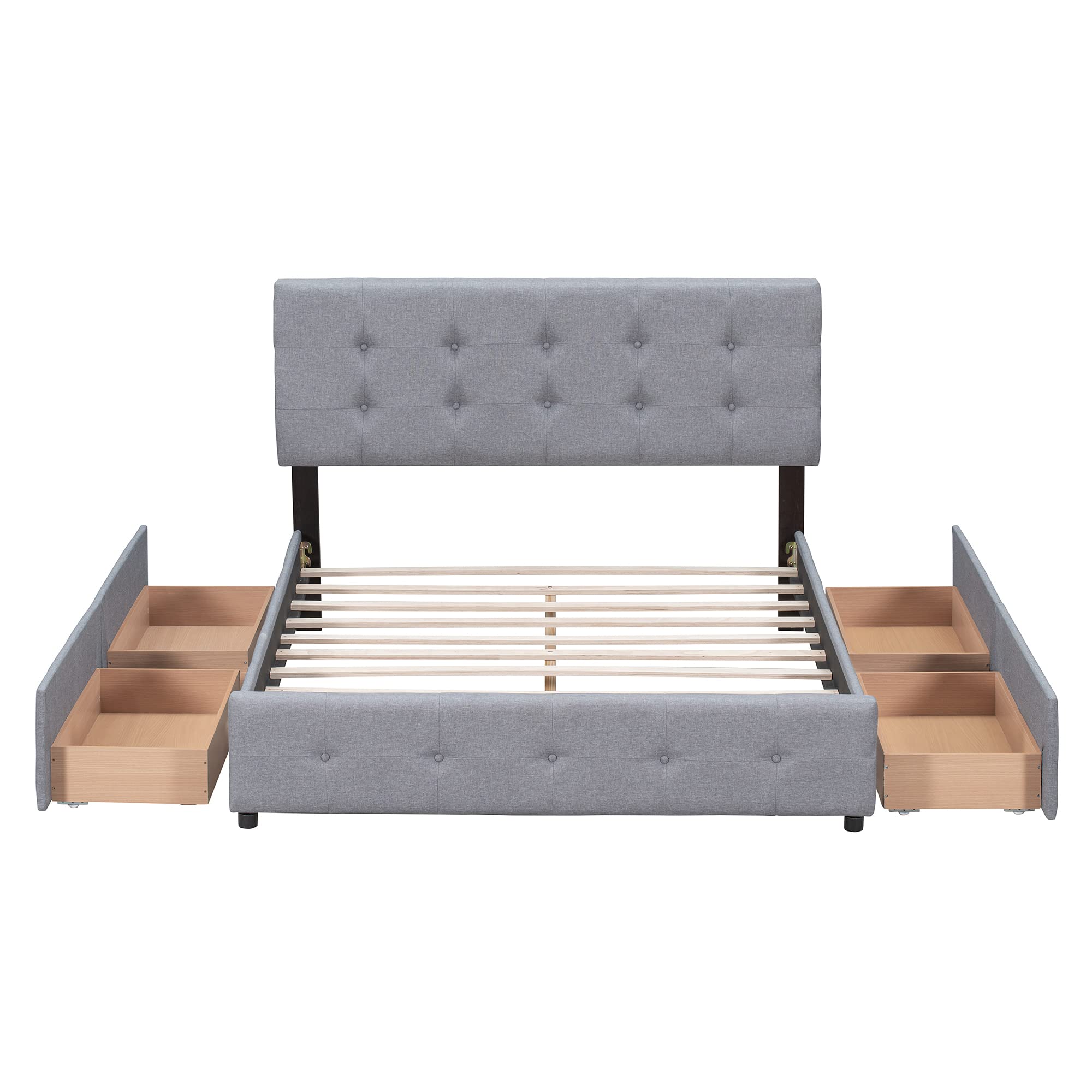 hammaさま 専用 Amazon.com: CHARMMA Upholstered Platform Bed with Classic