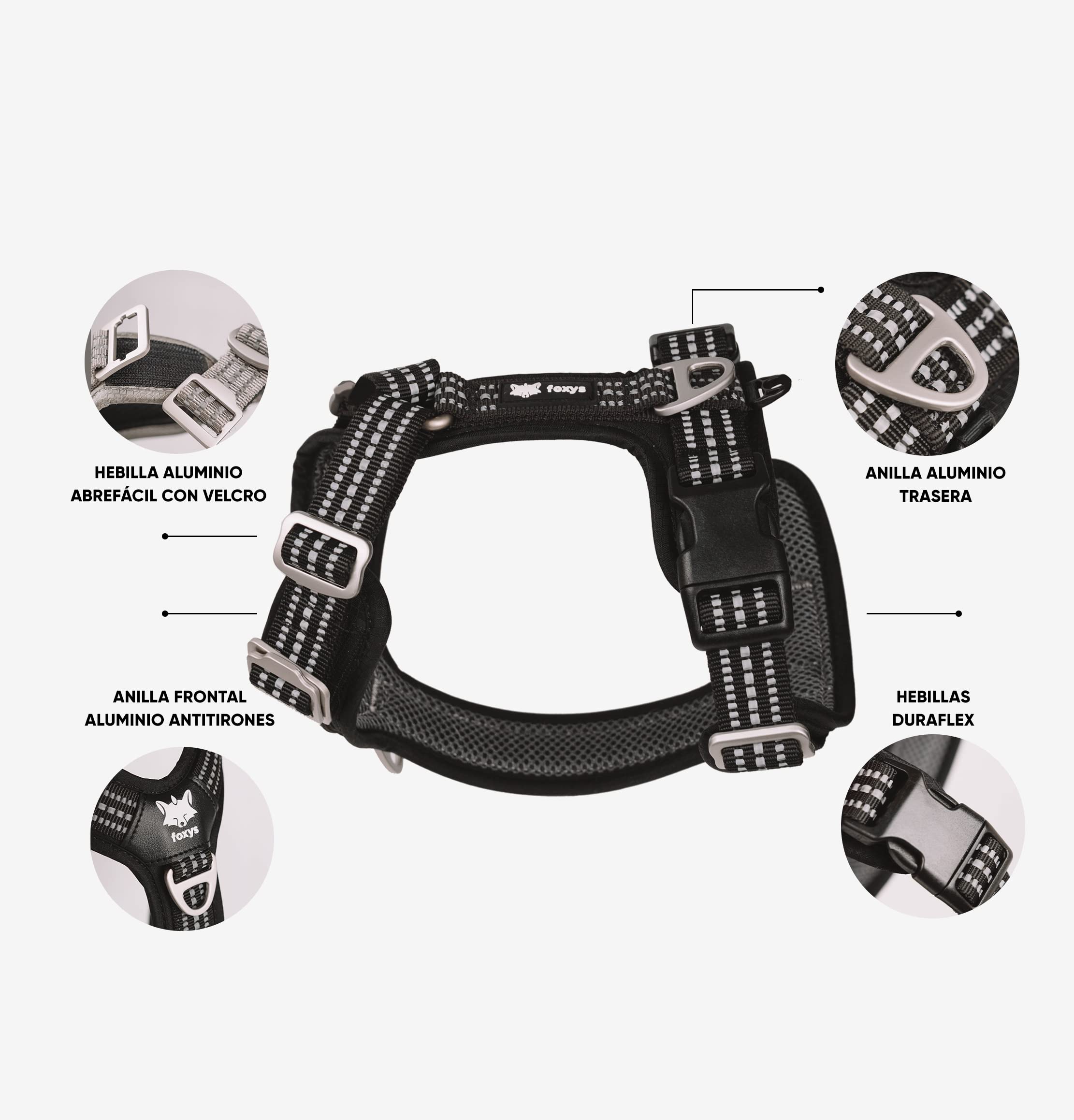 Dog Harness, Non-Pull Vest with Front and Back Ring, Lightweight, Adjustable and Reflective 3M Pets Safety Closure - Image 3