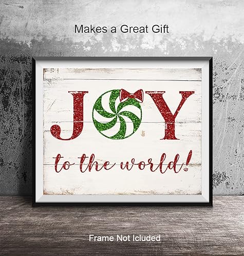 Miniatura 4 de Christmas Wall Art Poster Photo Print - Great Rustic Farmhouse Shabby chic Xmas Decor or Holiday Decorations for Fans - 8x10 Unframed print- Not Wood