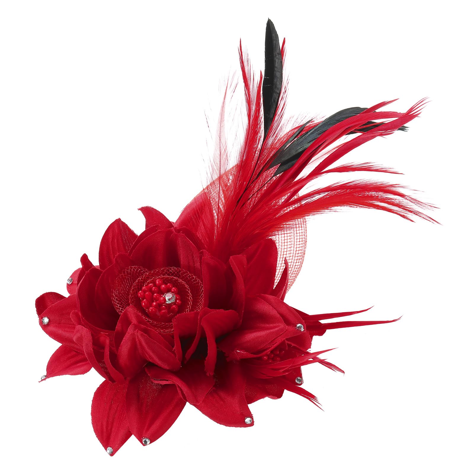 Treska Feather Deco Brooches Hair Clip Barrette Convertible‎ Feather Brooch Lot Feather Hair Clip – Brooch de mode main image 2