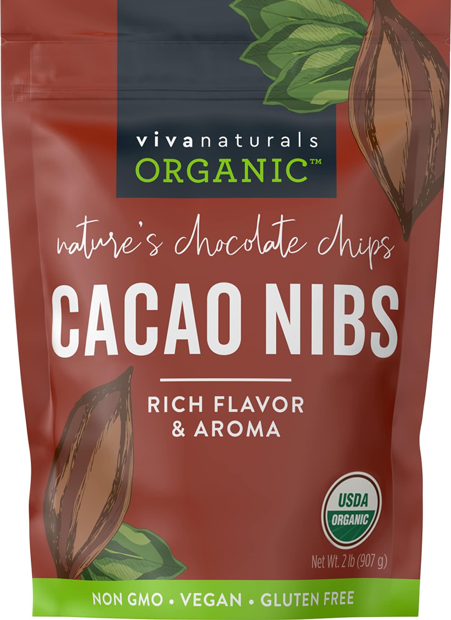 Healthworks Cacao Nibs Raw Organic (32 Ounces / 2 Pound