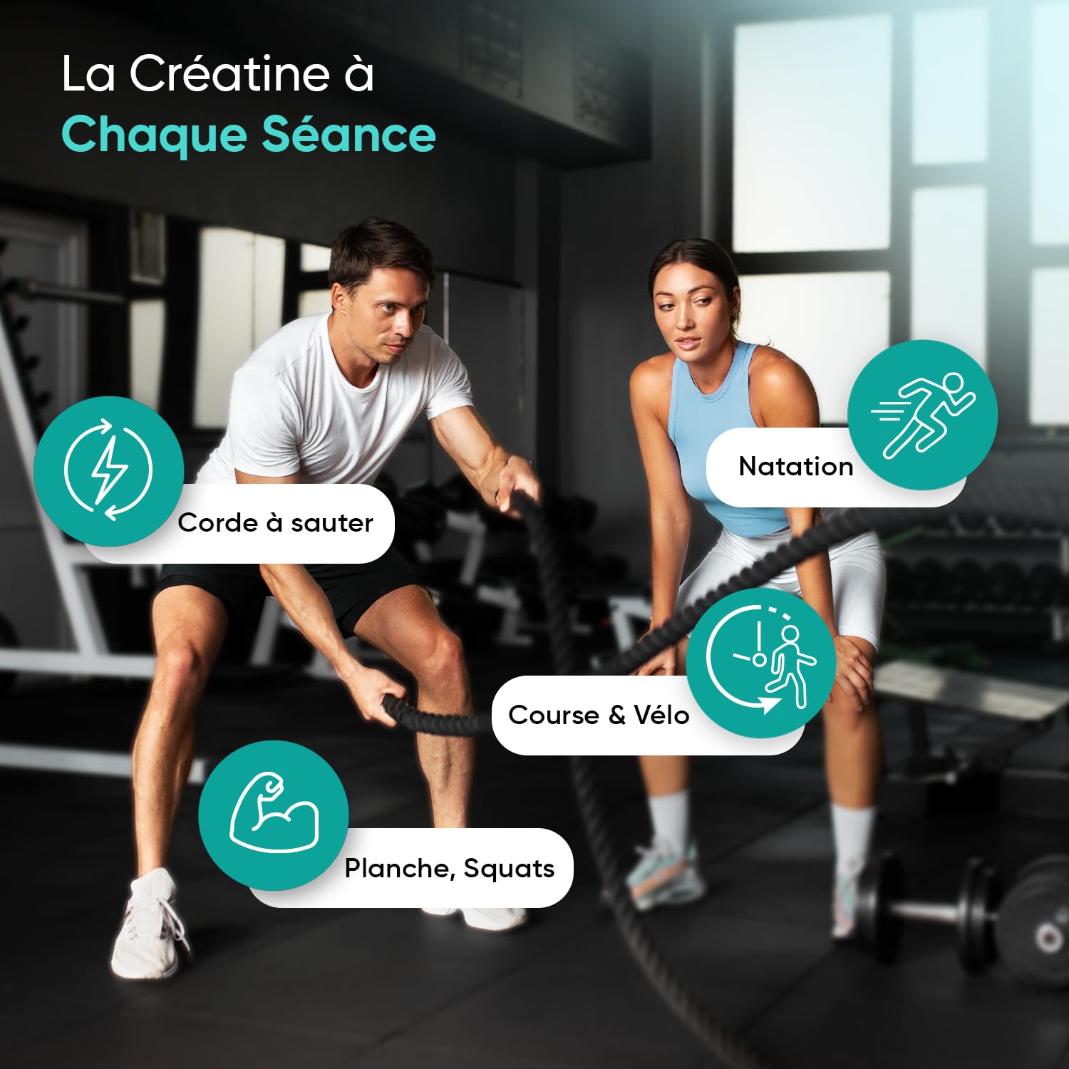 Creatine Monohydrate Poudre Pure 1kg, Créatine Micronisée sans Goût 200Mesh