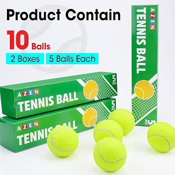 AZEN 10/40 Pack Tennis Balls, Premium pressurized Tennis Balls Bulk for Dogs, Good for Beginners to Practice