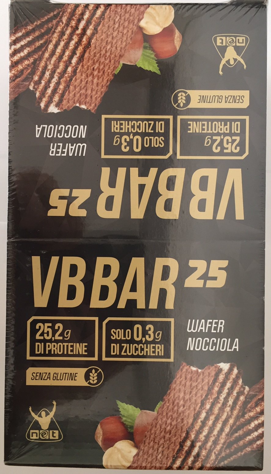 VB BAR 25 BOX DA 24 BARRETTE DA 50 g-NET INTEGRATORI (WAFER NOCCIOLA)