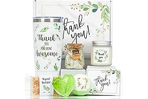 Thank You Gifts for Women, Upgraded Appreciation Gift Baskets with Gourmet Snacks and Spa Products