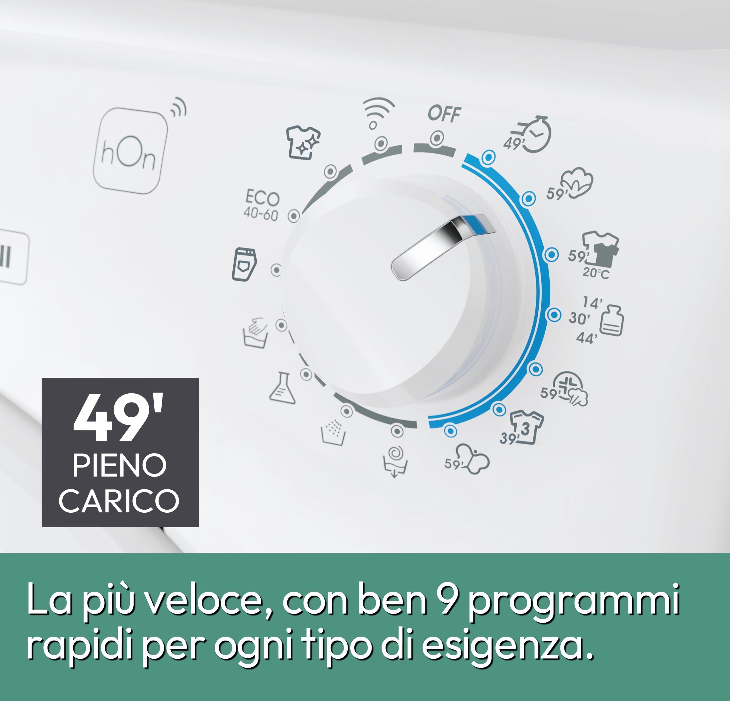 Candy Smart Pro Inverter Lavatrice SLIM 7 Kg, 1300 Giri, Motore Inverter Speed Drive, Wi-Fi + BLE, Programmi Rapidi, Classe A-10%, 85 x 60 x 45 cm (AxLxP), CO4 374TWM6/1-S