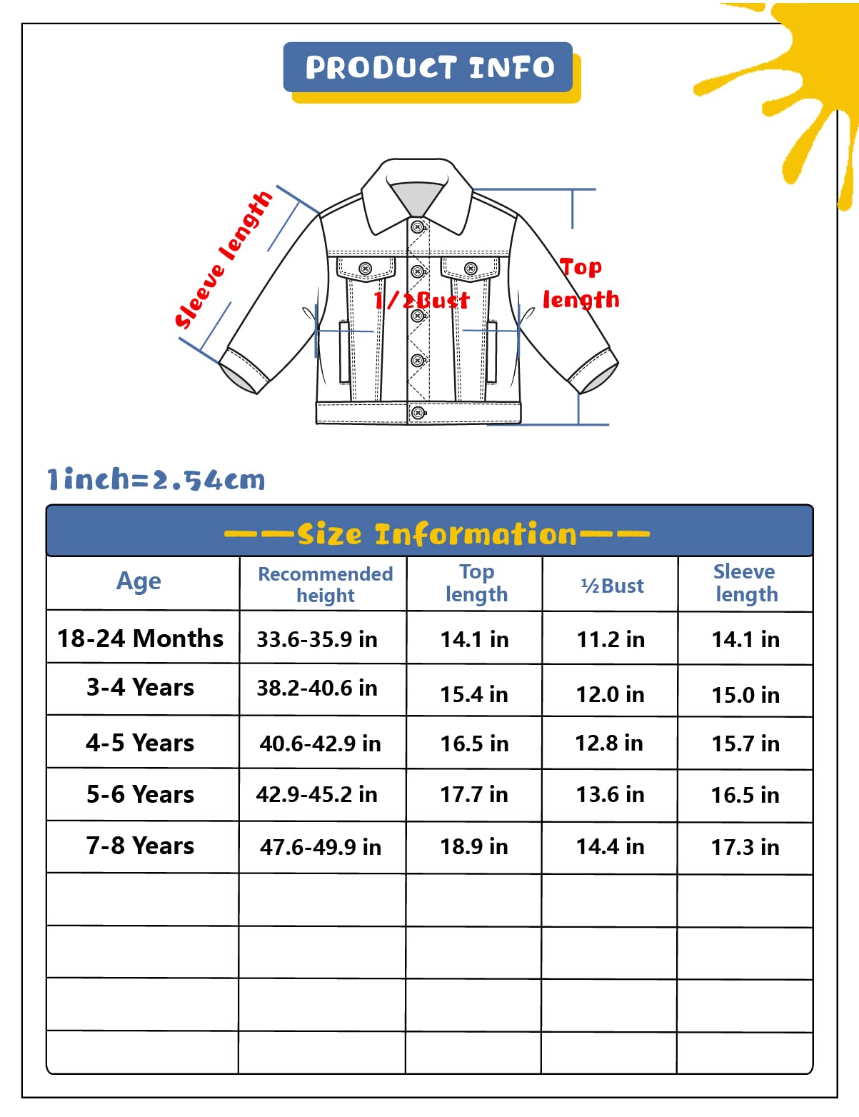 KIDSCOOL SPACE Chaqueta de mezclilla simple para niños pequeños, traje de abrigo de mezclilla suave lavado a la piedra