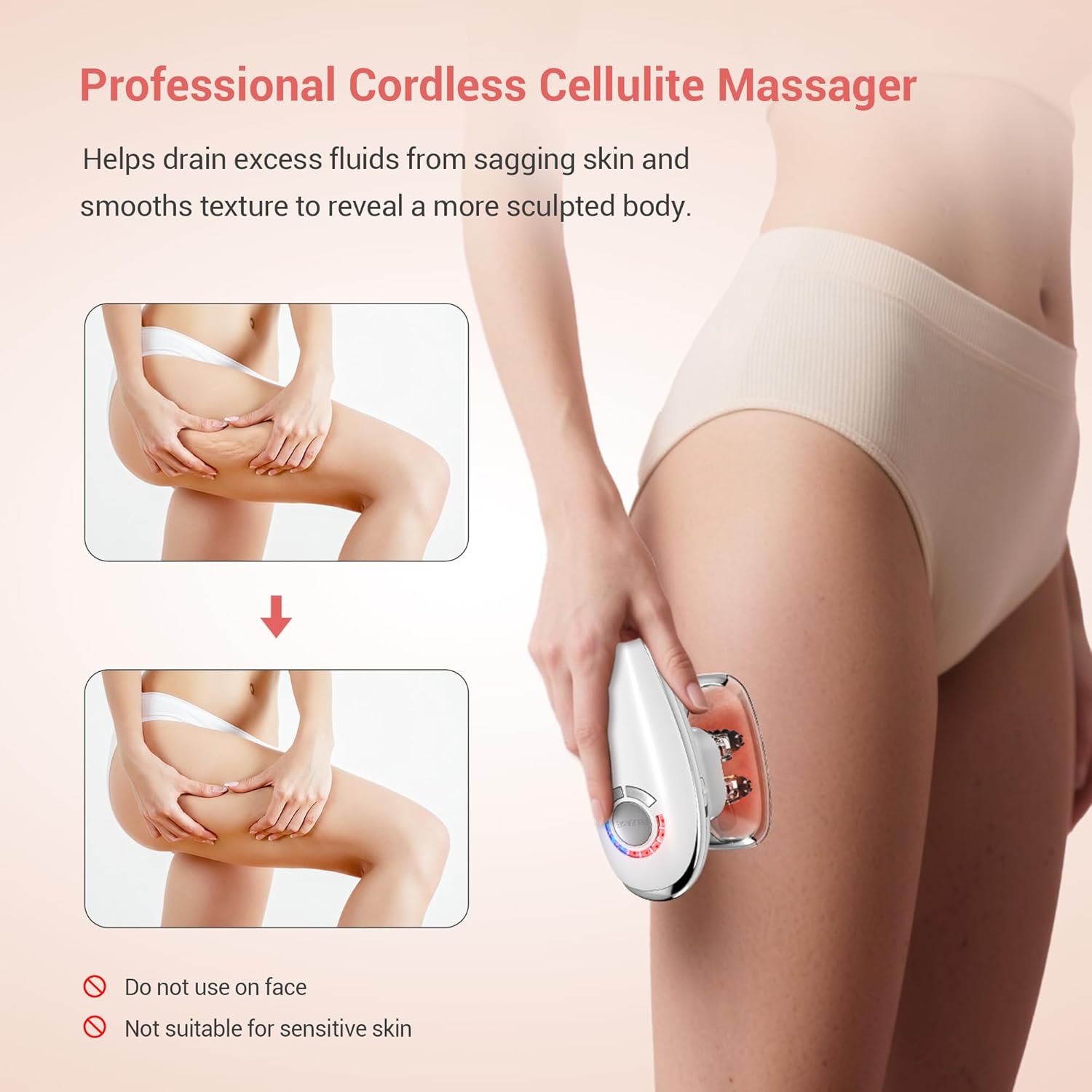 3-in-1 Body Sculpting Machine, Body Sculptor Massager, Reduce Stretch Marks & Cellulite Massagers Tool for Stomach, Arms, Legs, Love Handles, Effectively Tightens Skin