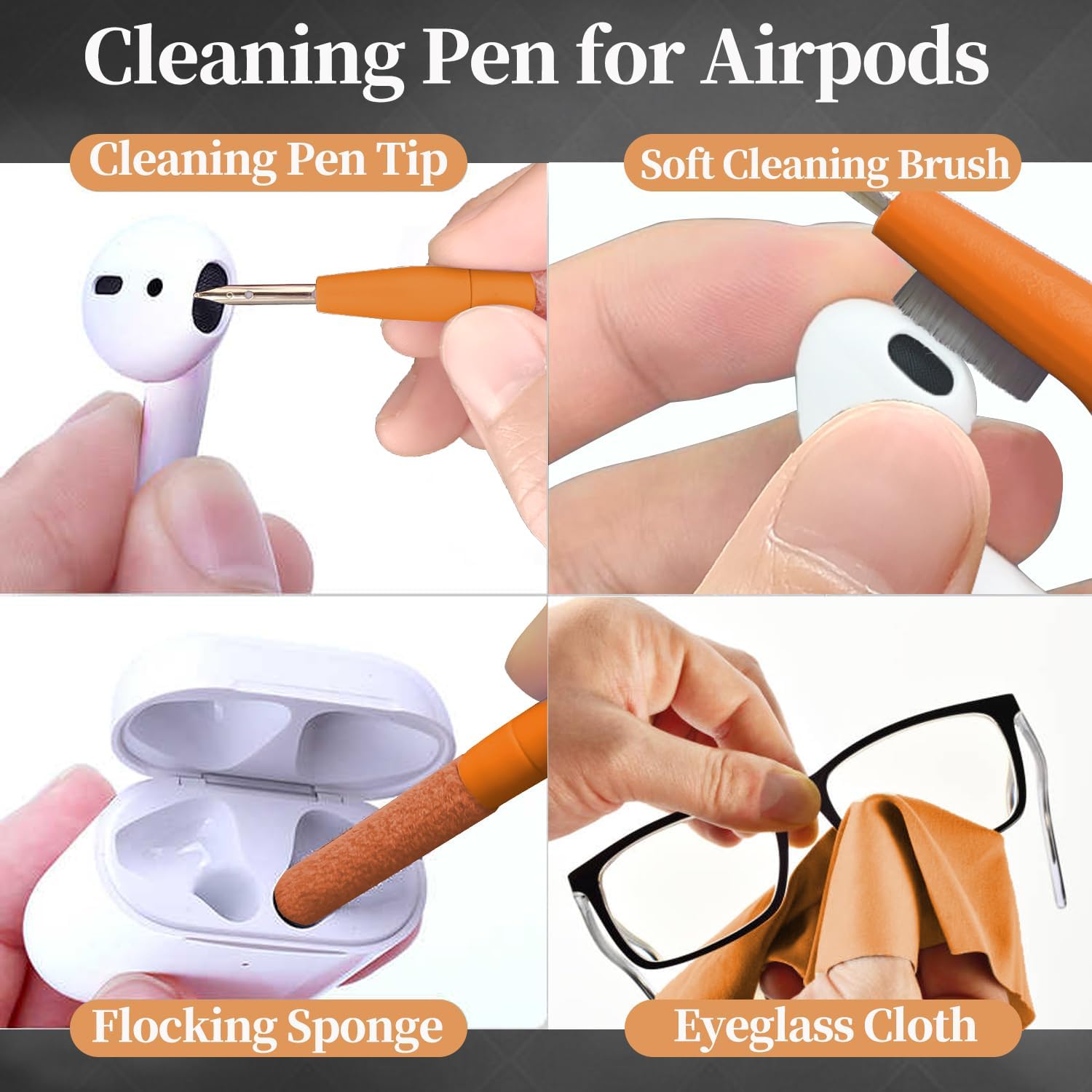 Cell Phone Camera Tablet Touch Screen Cleaner for iPhone Speaker, Hatstart Laptop Computer PC Keyboard Brush Cleaning kit for MacBook Airpods iPad MacBook, All in One Electronic Cleans Kits for Gamer