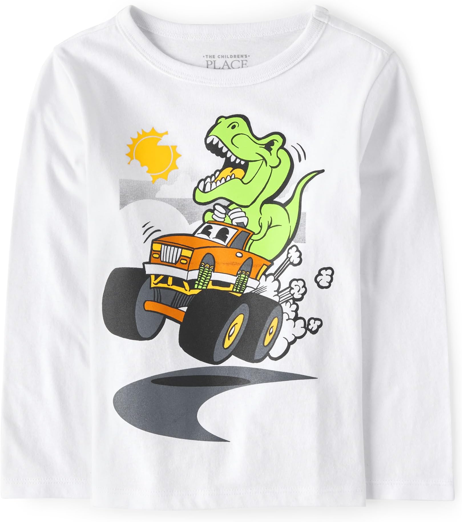 The Children's Place Baby-Boys And Toddler Boys Long Sleeve Graphic T-shirt Dino Truck 12-18 Months