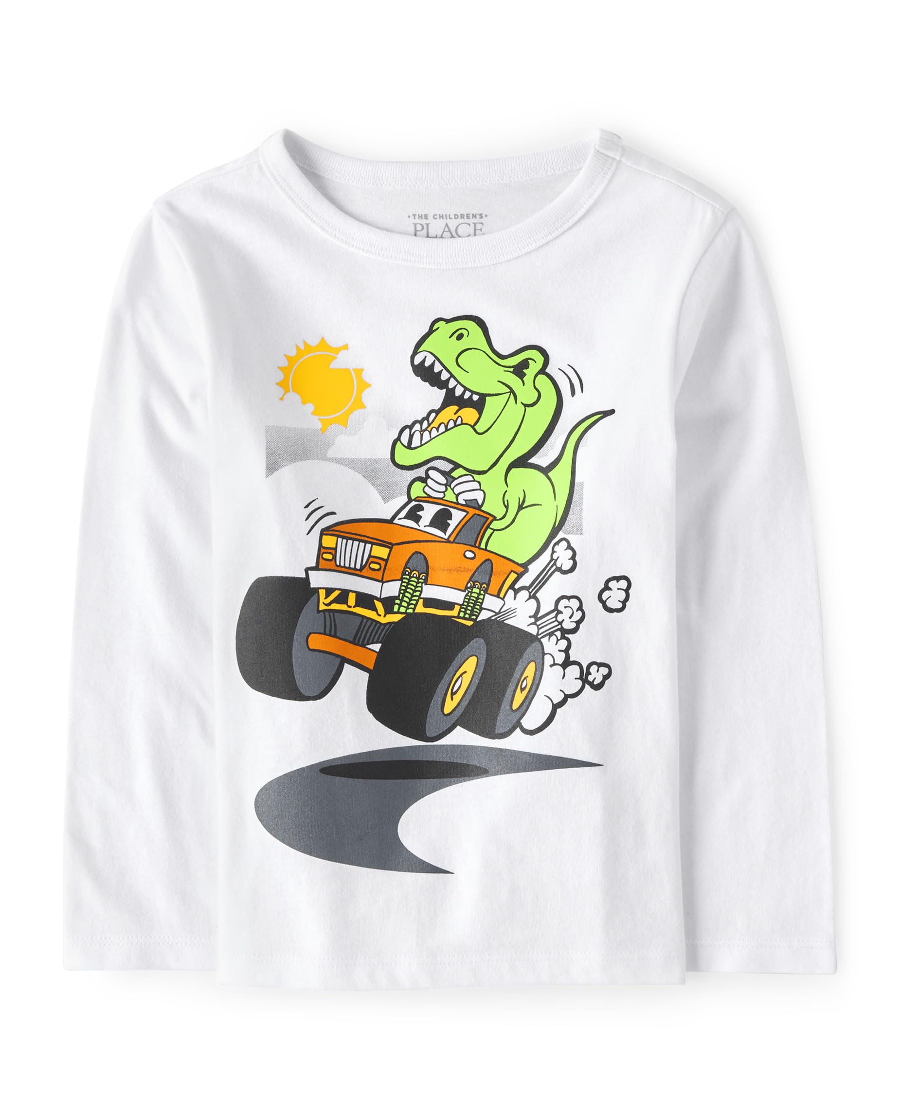 The Children's Place Baby-Boys And Toddler Boys Long Sleeve Graphic T-shirt Dino Truck 12-18 Months