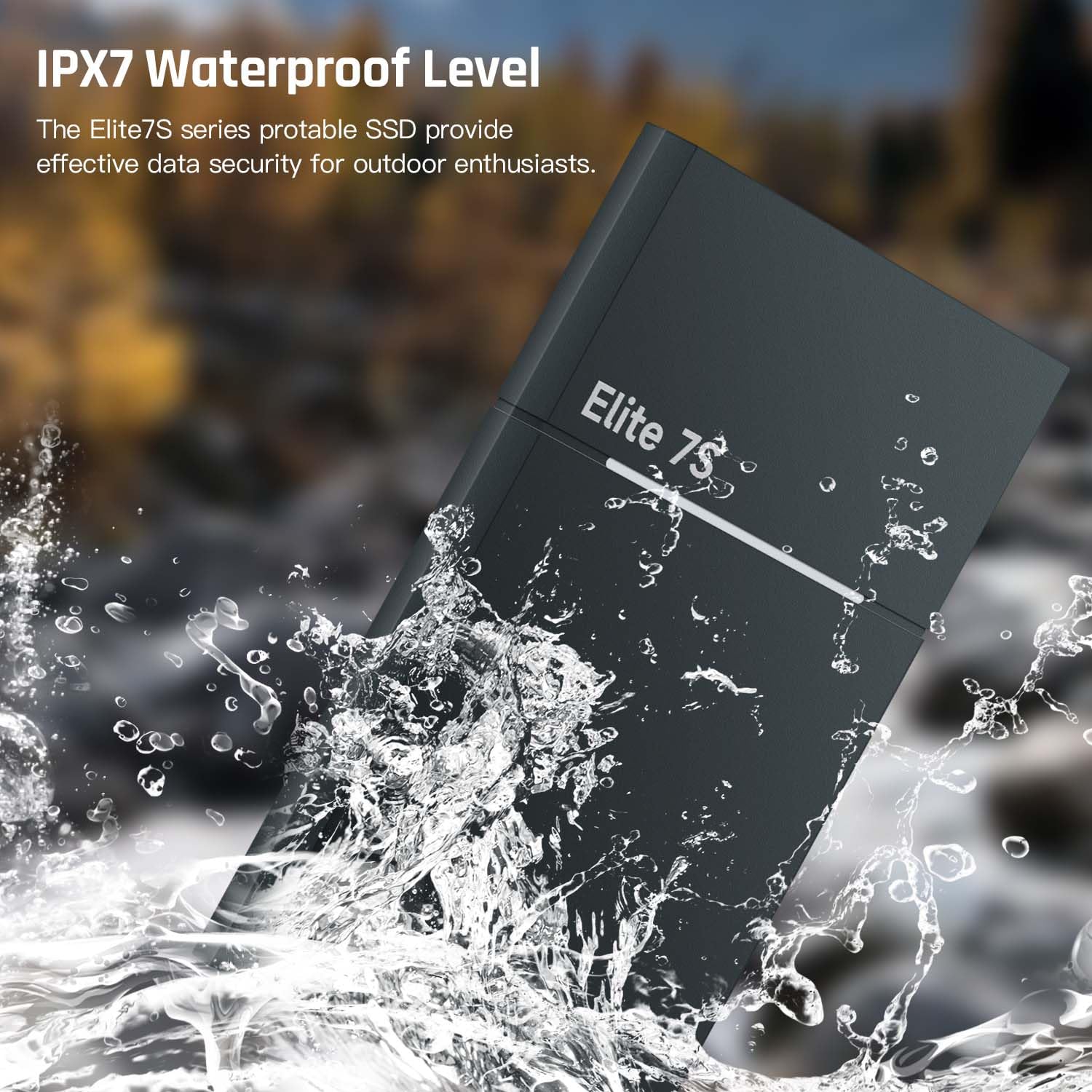 HIKSEMI Portatile SSD Esterno 1TB, Velocità di Lettura e Scrittura fino a 2000MB/s, USB 3.2 Gen 2x2 NVMe Unità a Stato Solido Esterne, IPX7 Livello di Impermeabilità - Elite 7S