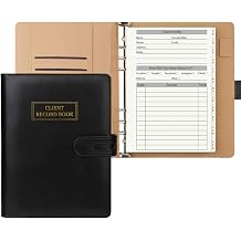 Hair Stylist Profile Book-Binder with Client Record Cards and Tabs for Salons and Small Business 100 Sheets, 5.6" X 8.2"