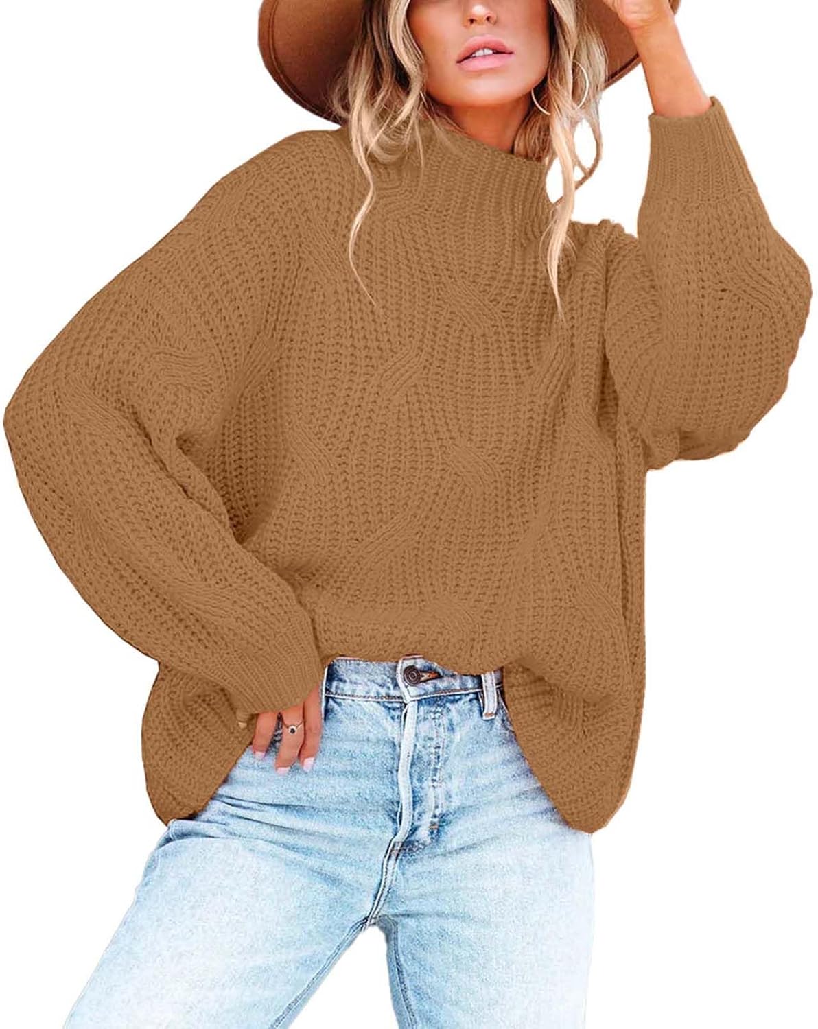 BWQ Women's 2024 Fall Oversized Pullover Sweaters Loose
