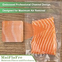 Vista 4 de Bolsas selladoras al vacío de 200 galones de 11 x 16 pulgadas con grado comercial, sin BPA, resistentes. Bolsas selladoras al vacío compatibles