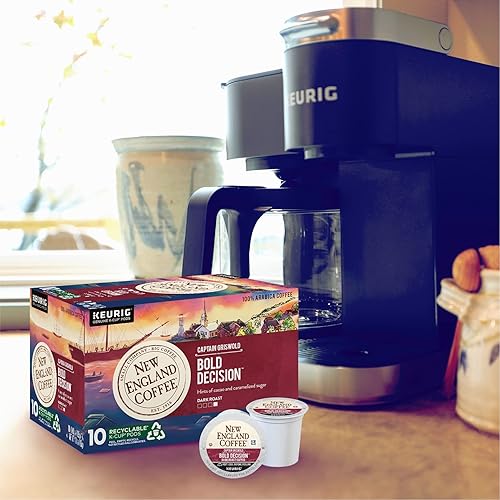 Miniatura 5 de New England Coffee Bold Decision - Cápsulas individuales de tostado oscuro, caja de 10 unidades (paquete de 1)