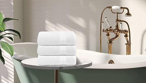 Miniatura 45 de Medium Size Bath Towels Set of 6 – 100% Cotton Terry – 24" x 48" – Quick Dry, Soft & Highly Absorbent – Black Towels for Bathroom, Gym, Spa, Pool &