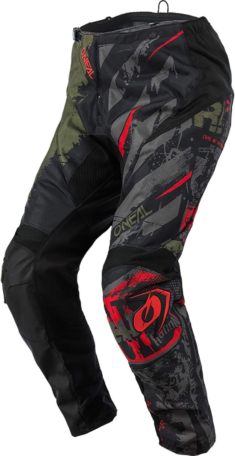O'Neal Element Adult Pants Ride, Black/Neon Yellow, 32 : Automotive