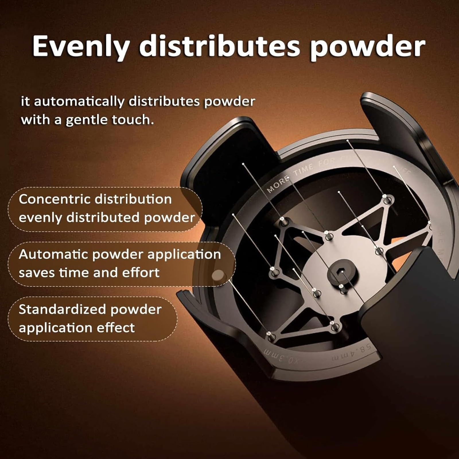 Distributore di caffè elettrico, 58 mm, agitatore espresso con 12+6 aghi, rotazione avanti/indietro, arresto automatico, compatibile con portafiltri dritti