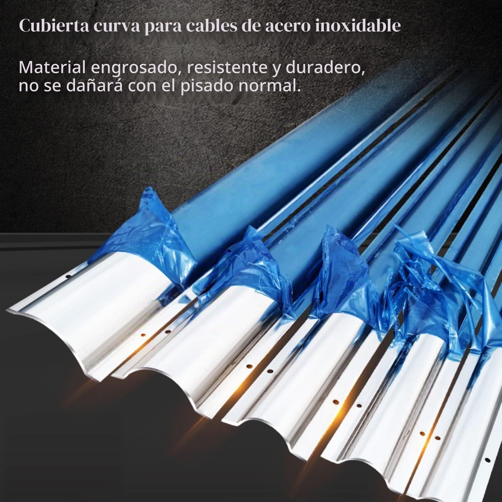 Canaleta Cubiertas De Cable De Acero Inoxidable, Canales Para Ocultar Cables Pared Suelo Kit De Gestión De Cables Para Línea Telefónica De Alimentación Interior Exterior Protector De Cable ( Color : S
