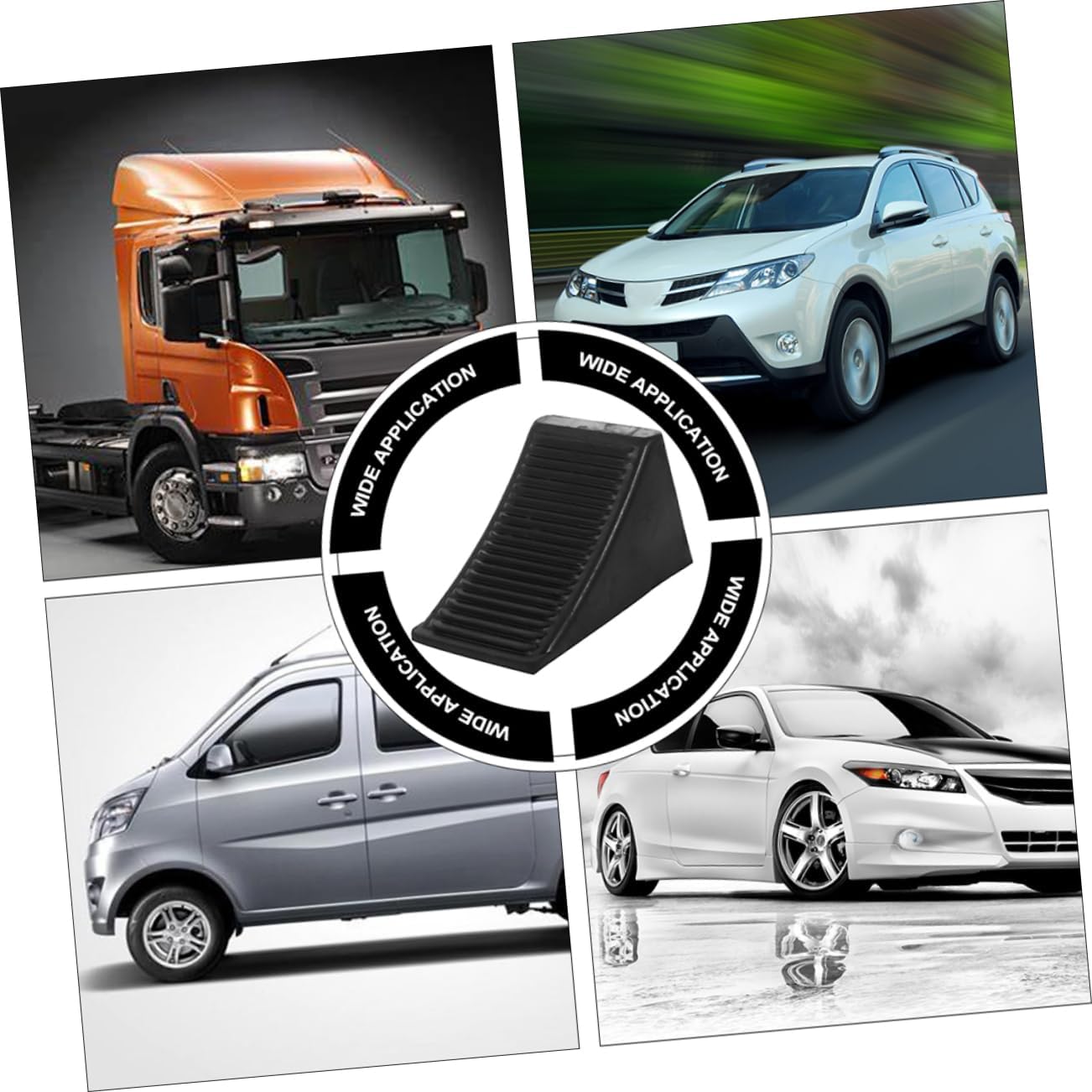 Trailer Wheel Chocks Wheel Stabilizer Car Truck Non-Slip Portable Convenient Made of Rubber