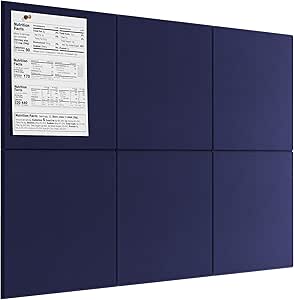 Large Bulletin Board - 48 X 36 Inches 12 Pack Felt Wall Tiles With Safe