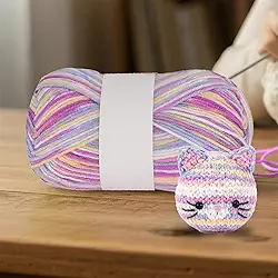 Fios de crochê para meias de tricô, chapéus, cachecóis, novelos de 3 camadas para viagens e casa