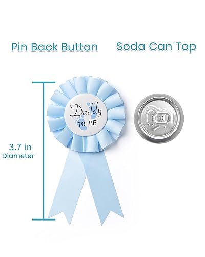 Miniatura 2 de Baby Bee Baby Shower Mommy Sash Embarazo Sash Recuerdo Baby Shower Flor Cinturón de vientre, Azul lago