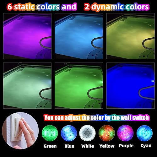Miniatura 4 de Bombilla LED para piscina, impermeable, 12 V 40 W, luz de piscina submarina que cambia de color RGB para piscina interior por la noche, bombilla LED