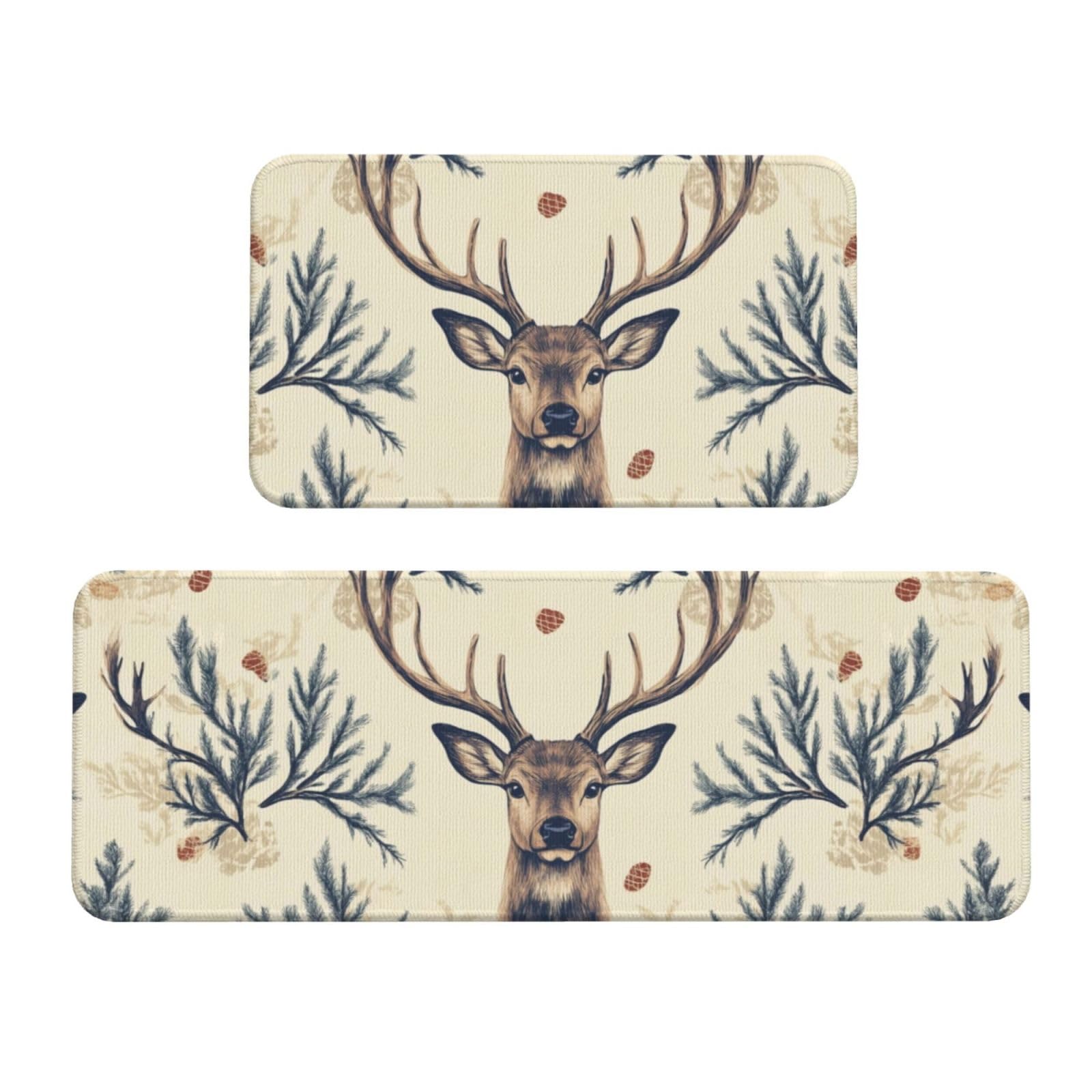Juego de 2 tapetes de cocina acolchados de alta comodidad y diseño elegante