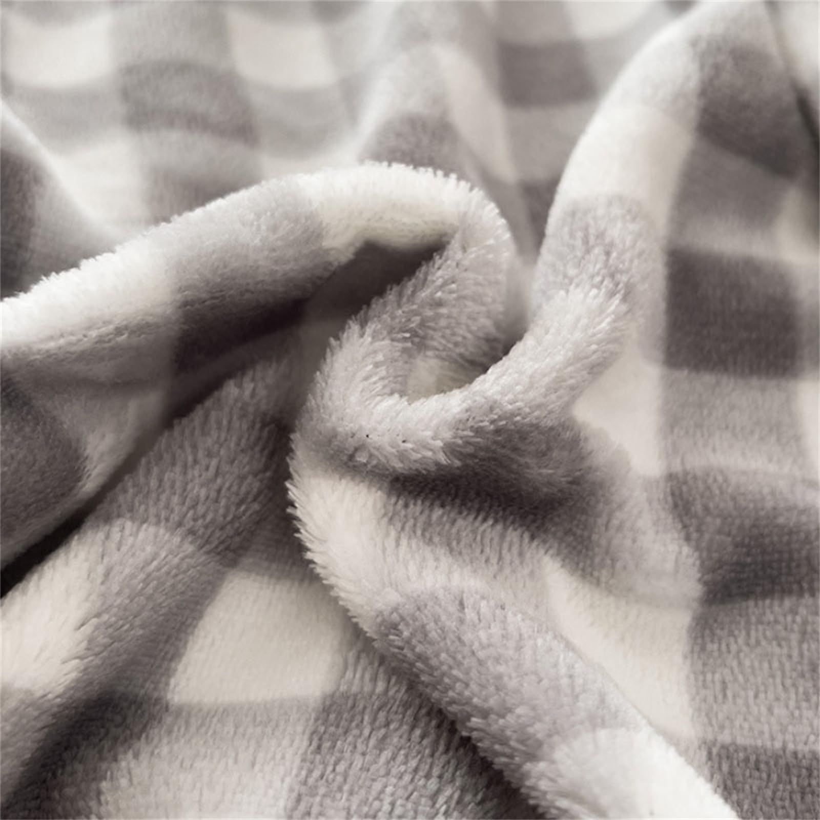 Morbido lenzuolo con angoli invernale in morbido pile termico comodo lenzuolo di flanella con vestibilità extra profonda per letto singolo, matrimoniale e king size a quadretti blu 200 x 220 cm + 48 x