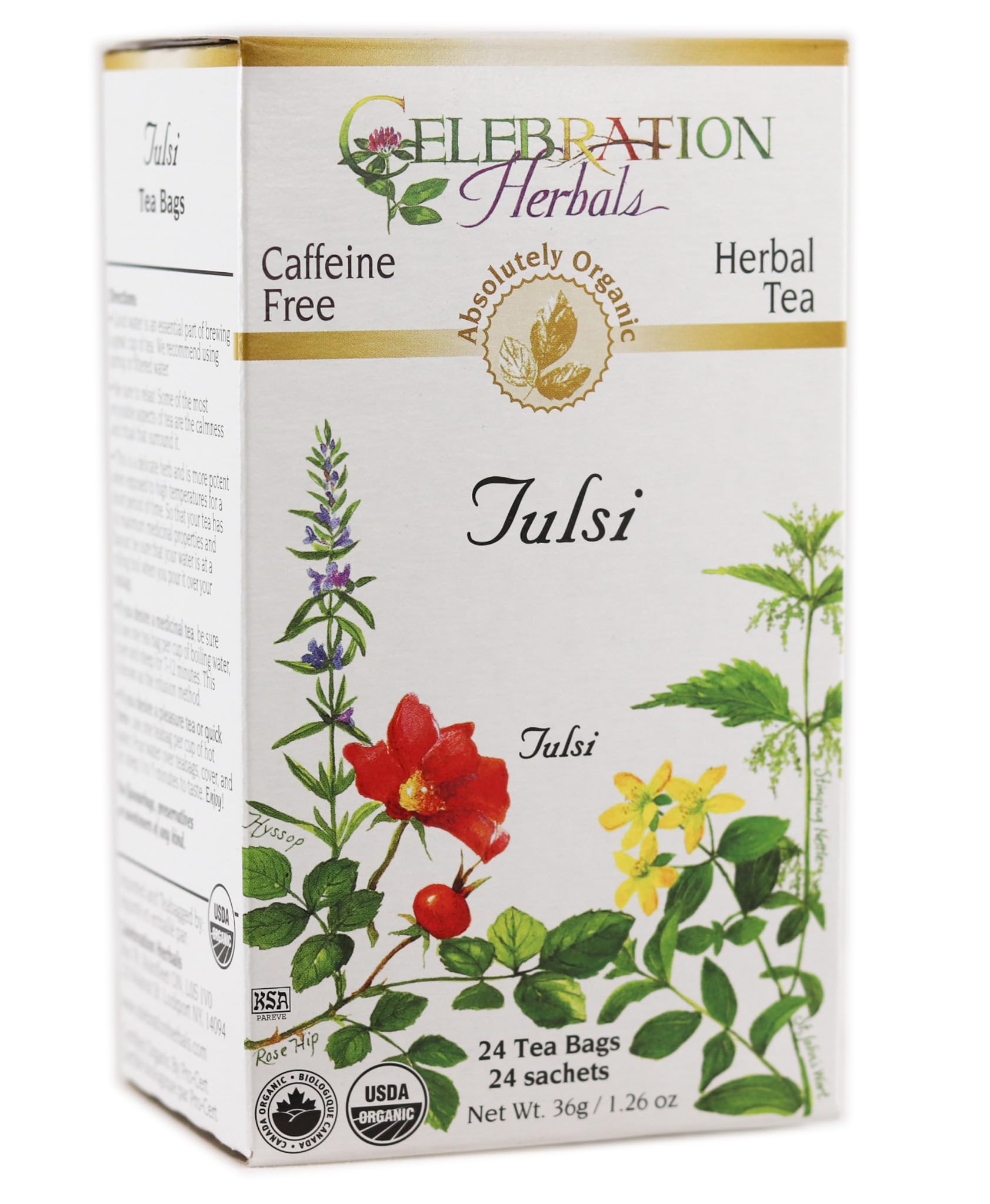 CELEBRATION HERBALS Tulsi Tea Rama Organic 24 Bag, 0.02 Pound