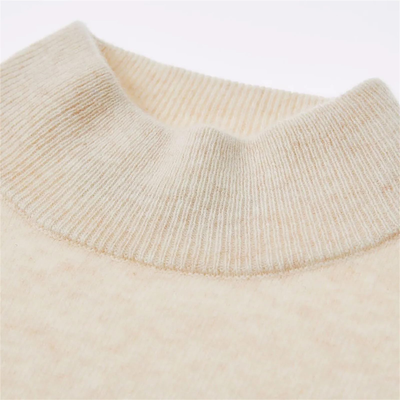 Maglione da Donna in Cashmere Lavorato A Maglia 100% Lana Merino O-Collo Pullover Vintage Autunno Inverno Caldo