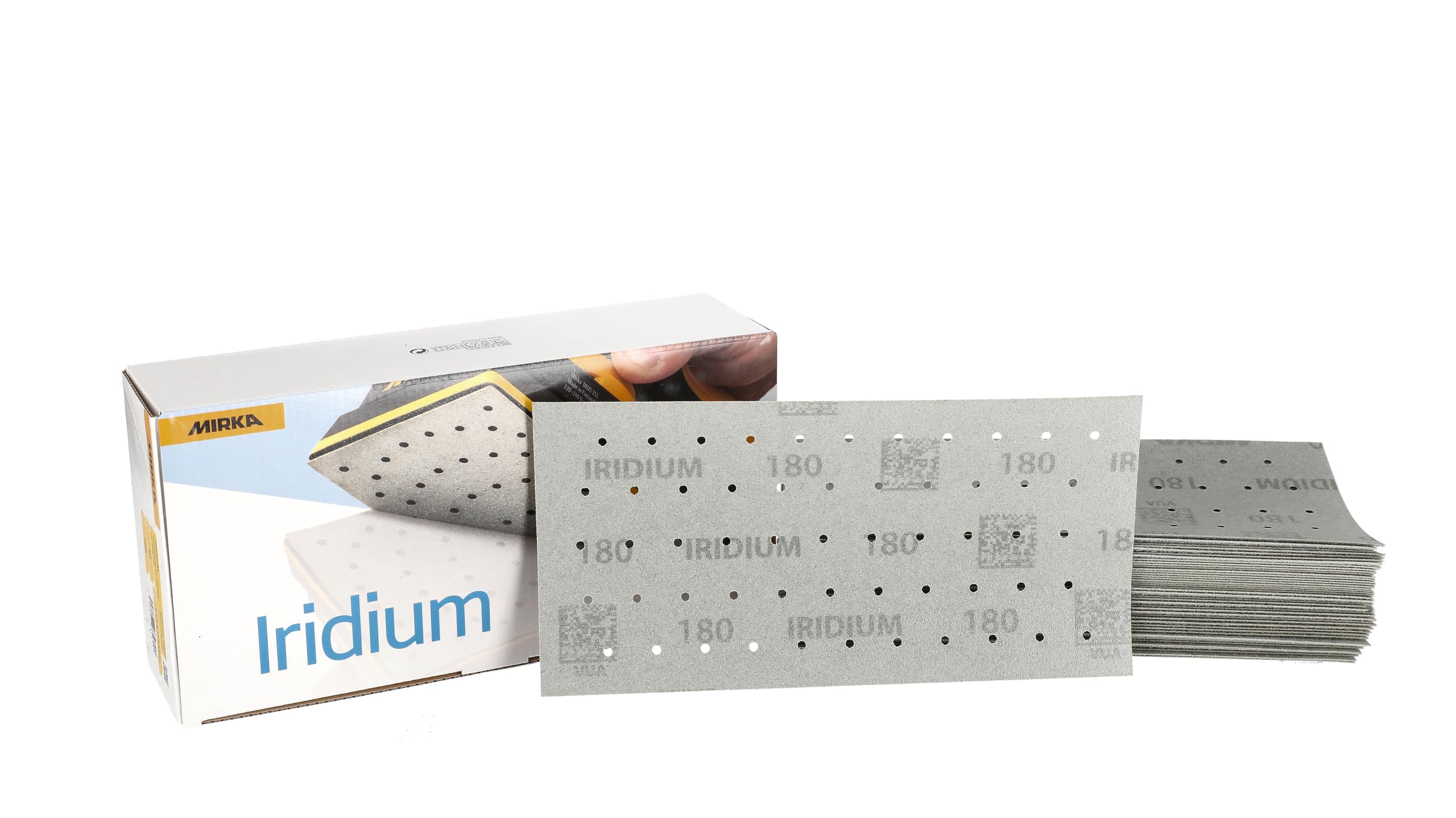 Mirka Iridium Premium Sandpaper 115x230mm Grit 180 50 pcs Hook & Loop