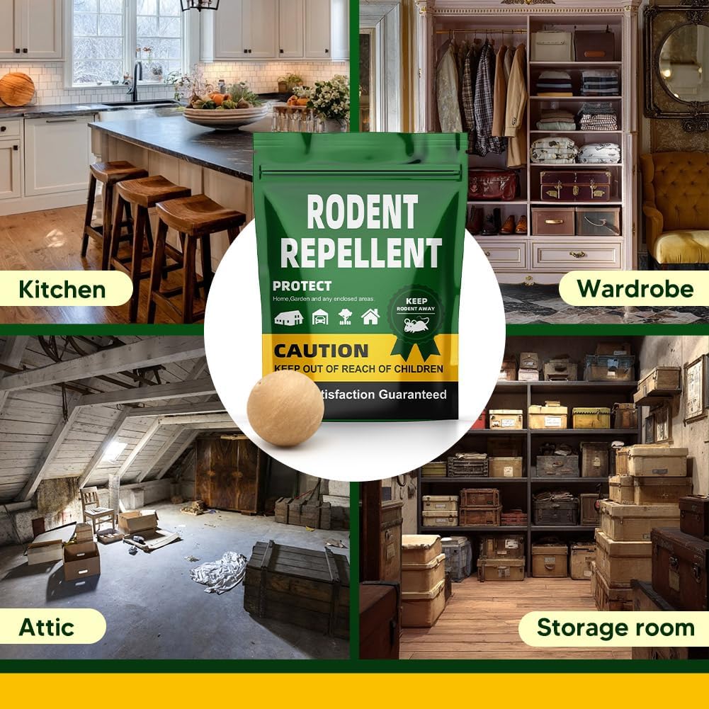 Rodent Repellent Balls Indoor/Outdoor Mice Repellent Indoor, Rat Repellent for Outside, Outdoor Mouse Repellant, Peppermint Balls for Rodents, Rat Repeller for Car Engines 10P - Image 8