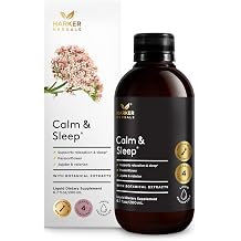 Calm & Sleep Syrup Supplement, Naturally Reduce Stress and Improve Sleep with Valerian Root, Hops Flower Extract, and Passionflower - 6.7oz