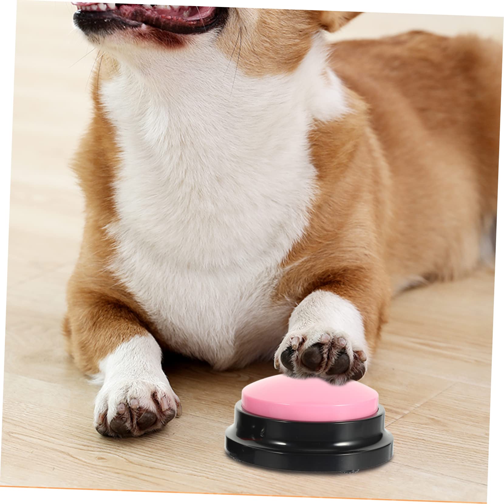 4piezas Botones Interactivos para Paquete De Botones Grabables para Comunicación y Gatos Juguete De Entrenamiento para El Aburrimiento y Comportamientos Destructivos Rojo y Rosa