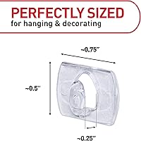 Vista 2 de Command - Mini clips de luz para interiores, 45 clips transparentes y 54 tiras Command, decoraciones navideñas sin daños, clips de pared para colgar