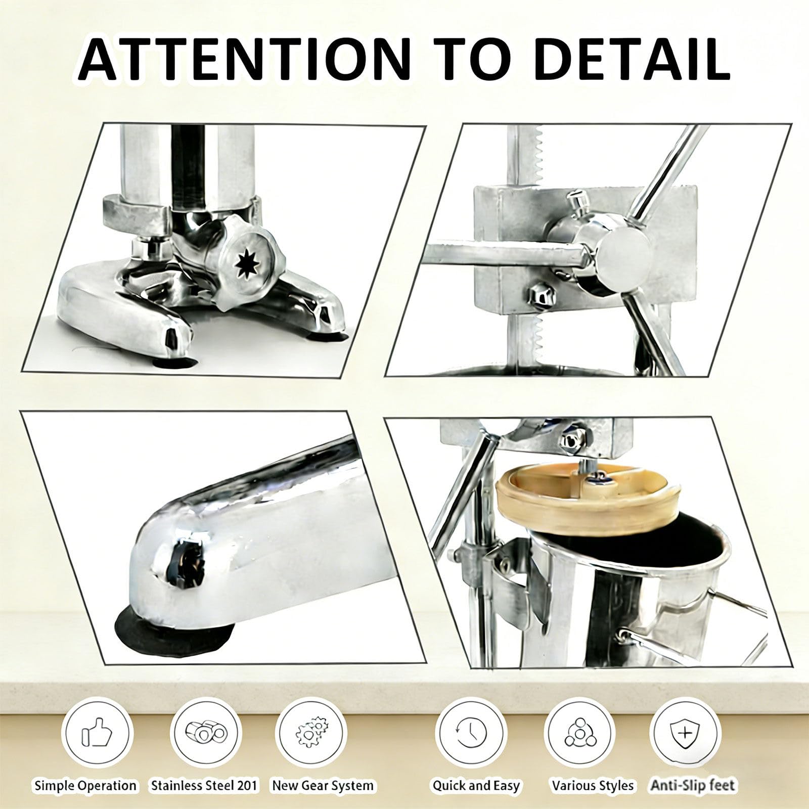 Machine à Churros en Acier Inoxydable - Appareil Manuel Churrera pour Pâtisseries Espagnoles Maison 2L