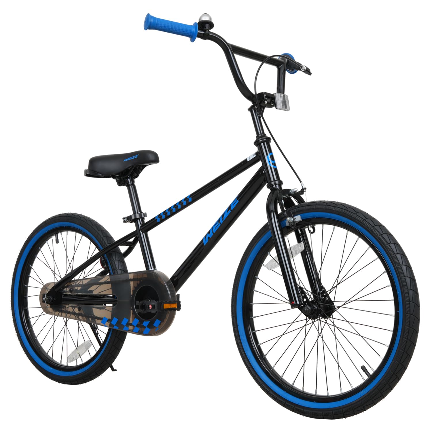 WEIZE Kids Bike 16 20 Inch Children Bicycle for Boys Girls Youth Ages 4-12 | BMX Style Height 41-56 Inch Adjustable Seat & Handlebars Coaster Brake Small Handbrake Full Chain Cover