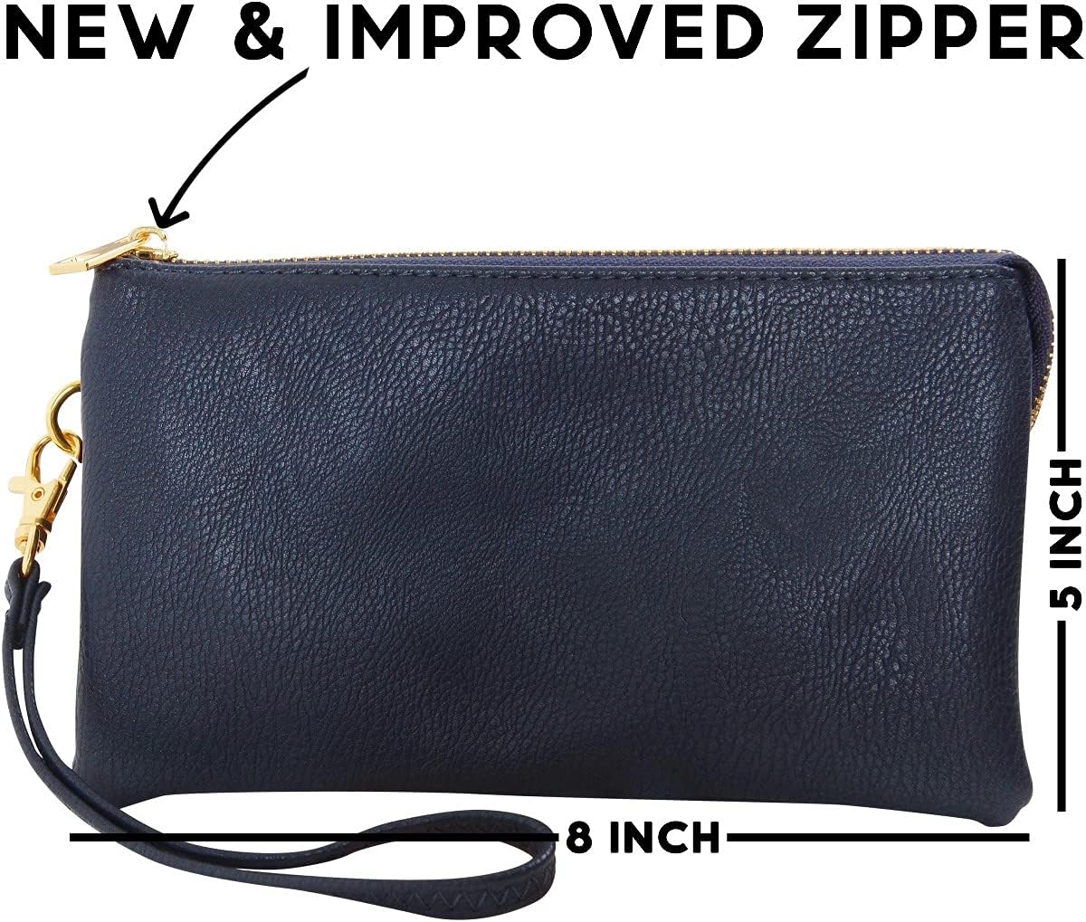 Humble Chic NY Vegan Leather Wristlet Purse for Women - Small Clutch Purse with Shoulder and Wrist Straps - Image 4