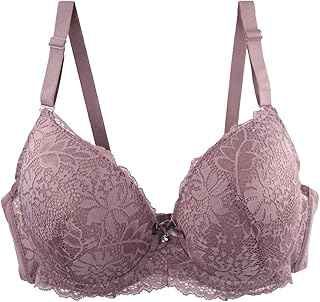 Genérico Sujetador Sexy Mujer Talla Grande - Sujetador elástico de Color con Estampado de Encaje Sexy para Mujer a la Moda Sujetadores Azul