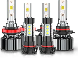 for GMC Sierra 1500/2500/3500 2007-2013 High Low Beam + Fog Light Bulbs