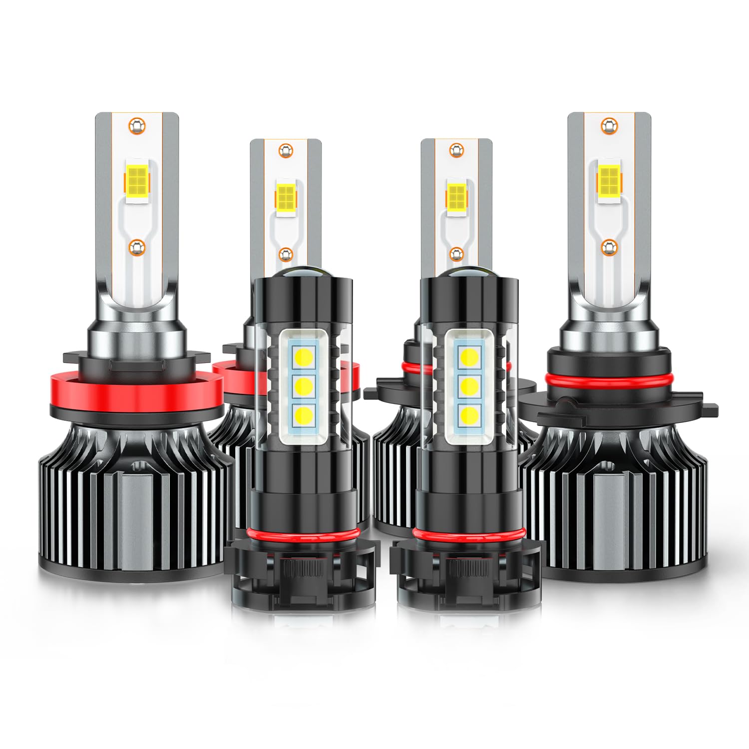 Photo 1 of AHXLRLS High Low Beams and Fog lights Combo Compatible for GMC Sierra 1500 2500 3500 2007 2008 2009 2010 2011 2012 2013, 6500K White Powersports Bulbs, Plug n Play, for Off-Road Use, Pack of 6