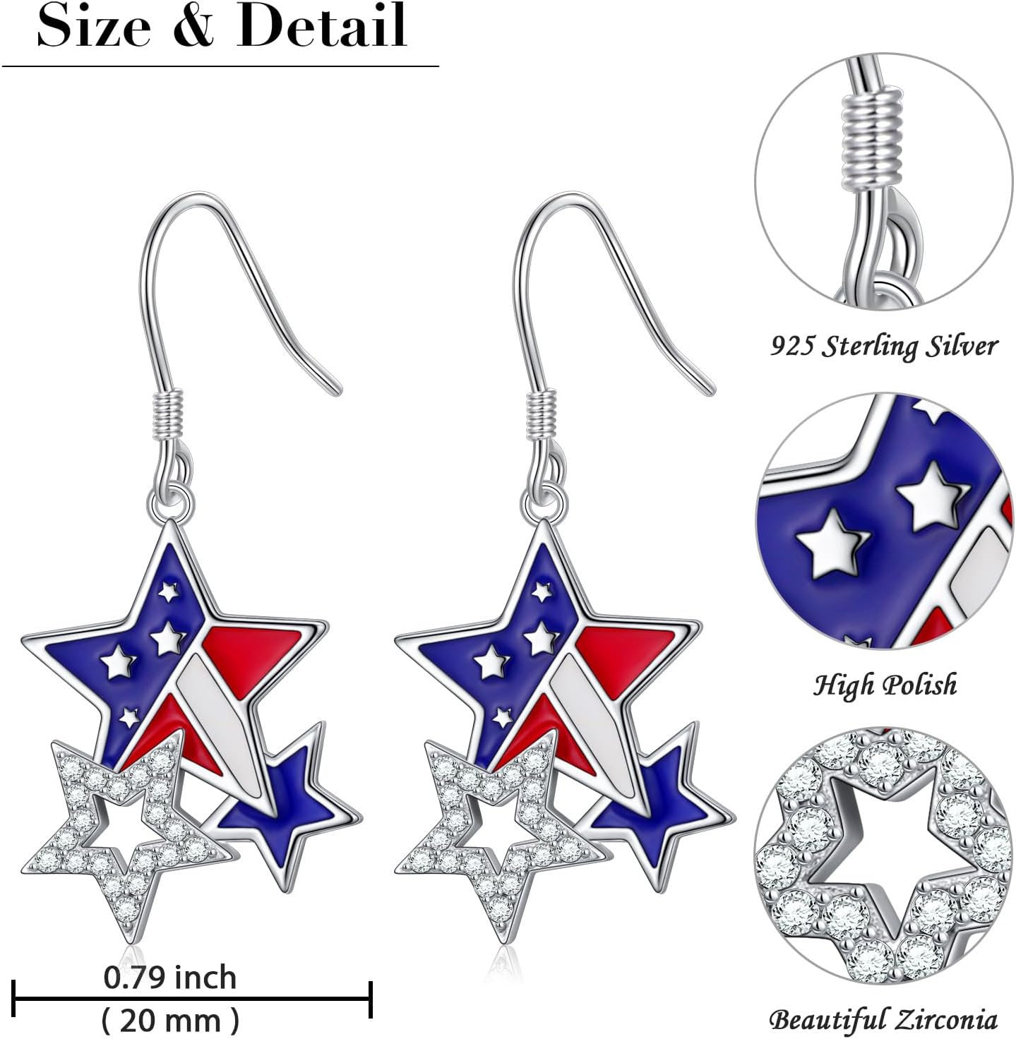 S925 Sterling Silver Trendy Dangle Drop Stud Loops Hoop Earrings for Women Jewelry Cuban Link - Image 6