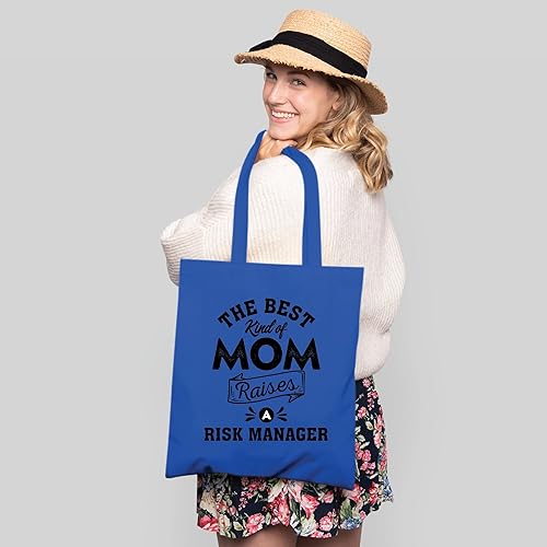 Miniatura 3 de Risk Manager Mom Gift for Mothers Day Best Kind of Mom Natural White Multicolor Canvas Tote Bag