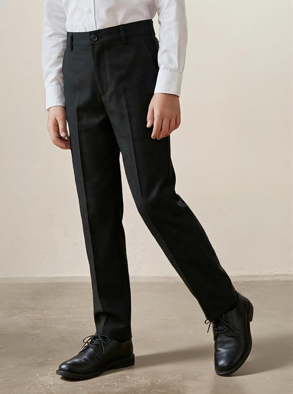 Boys Dress Pants for Kids Toddler Boy Slim Fit Black Suit Pant Size 16 by Addneo - Used condition - US$24.23