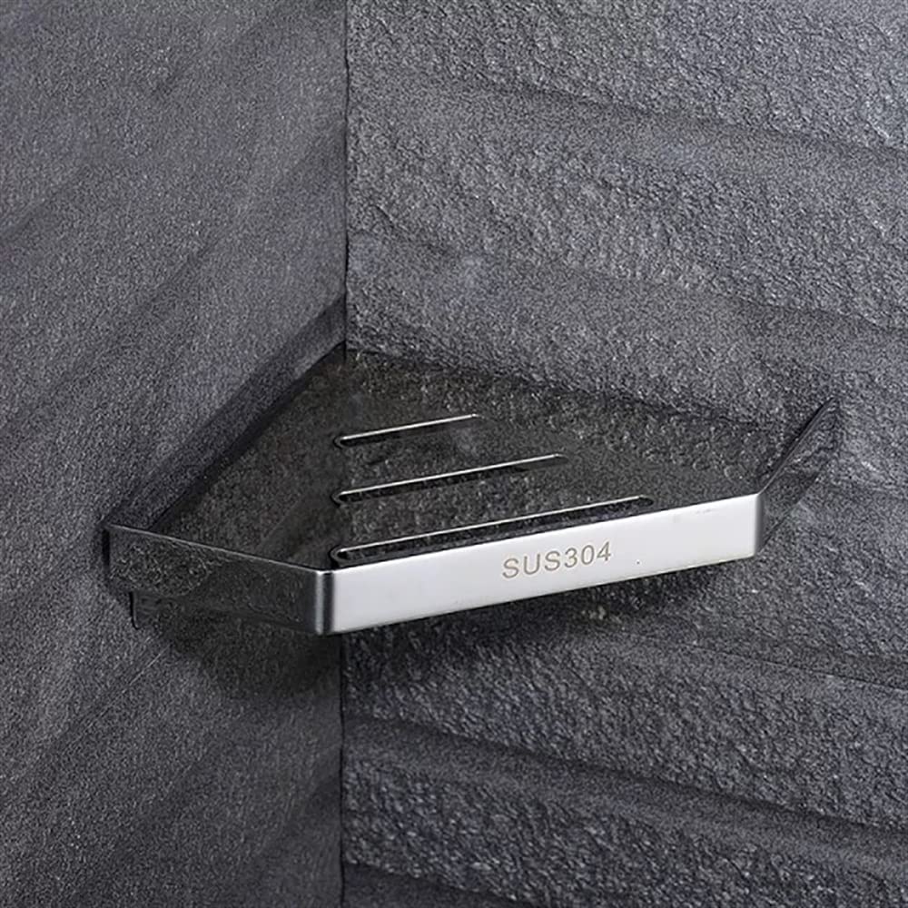 WDSOPK Stainless Steel Corner Shower Caddy - Wall Mounted Floating Shelves For Bathroom, Kitchen & Cosmetics - Rustproof Tripod Storage Rack & Spice Nizer,